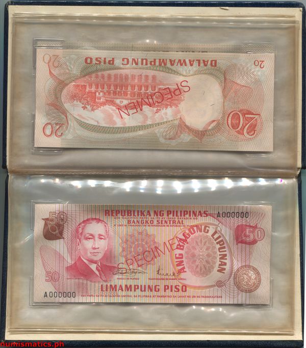 1973 ABL Marcos - Licaros Specimen Banknote Set 4