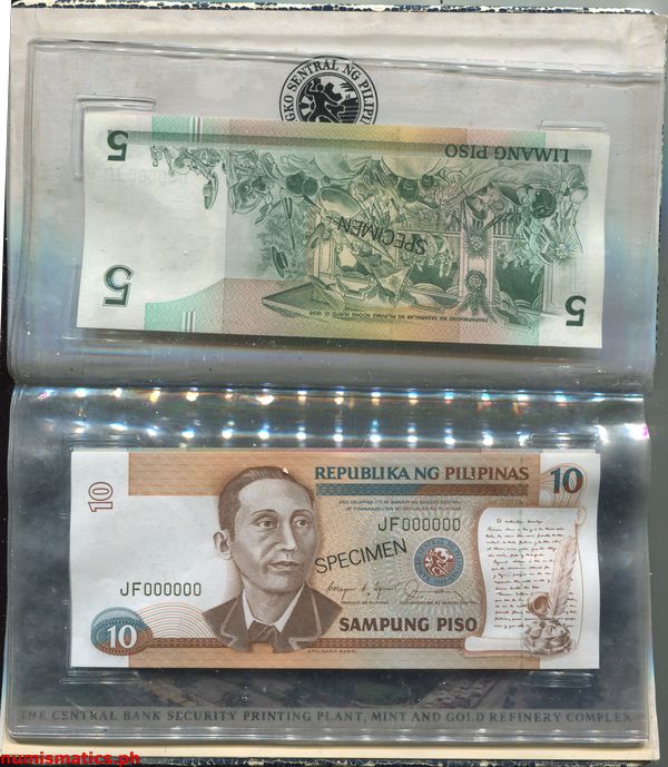 BSP Aquino - Fernandez Jr. Specimen Banknote Set-2