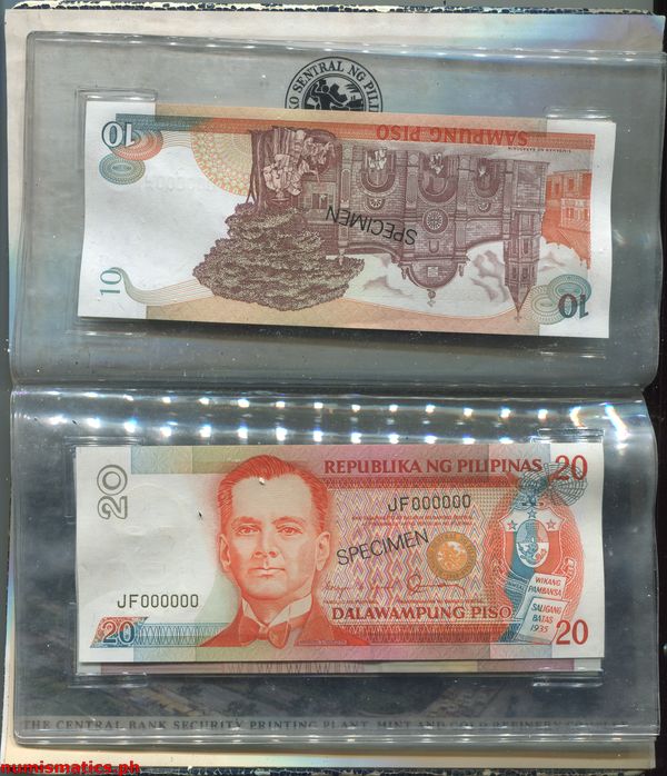 BSP Aquino - Fernandez Jr. Specimen Banknote Set-3