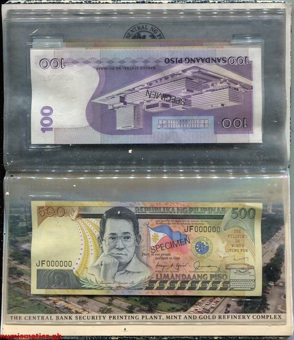 BSP Aquino - Fernandez Jr. Specimen Banknote Set-6