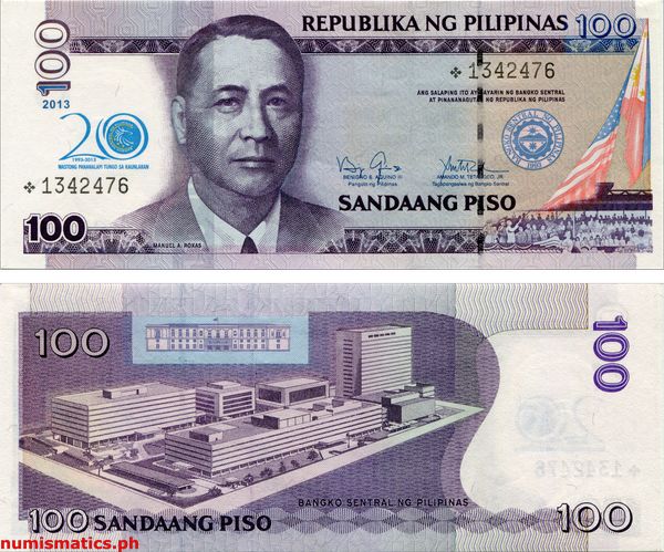 2013 100 Piso 20 Wastong Pananalapi Tungo sa Kaunlaran Replacement Commemorative Banknote