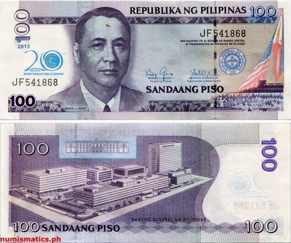 2013 100 Piso 20 Wastong Pananalapi Tungo sa Kaunlaran Commemorative Banknote