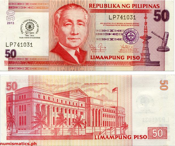 2013 50 Piso Trinity University of Asia Commemorative Banknote