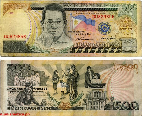 1998 500 Piso Ramos - Singosn New Design Series Banknote