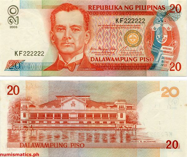 2005 20 Piso Arroyo - Buenaventura New Design Series Banknote