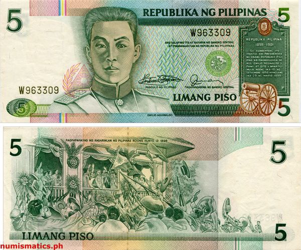 5 Piso Marcos - Fernandez Jr. New Design Series Banknote