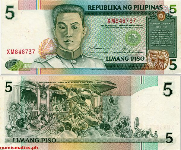 5 Piso Ramos - Cuisia Jr. New Design Series Banknote