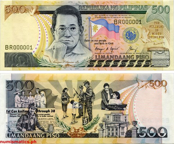 500 Piso Aquino - Cuisia Jr. New Design Series Banknote