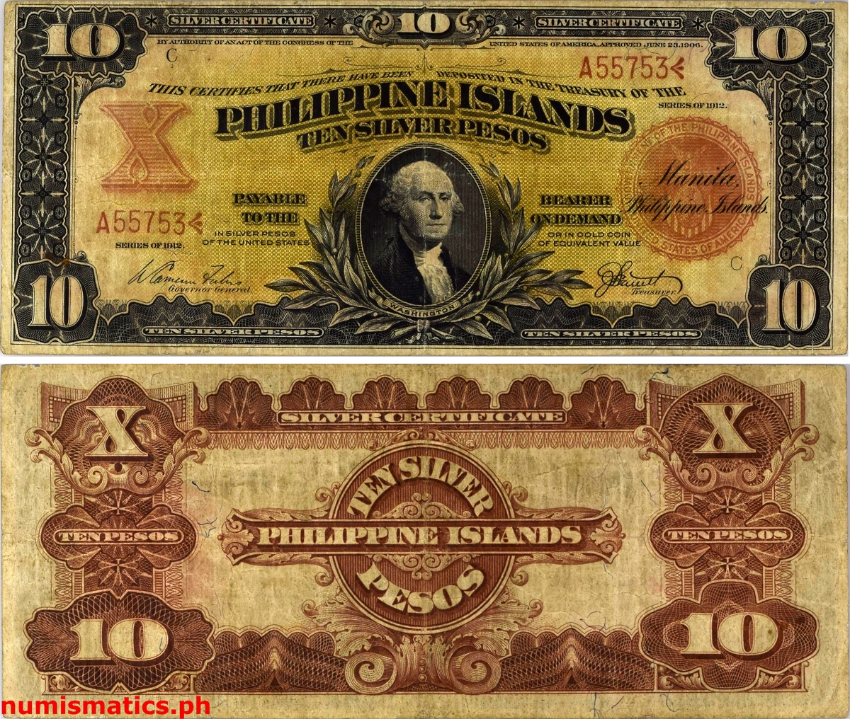 10 Pesos Forbes Barrett Silver Certificate