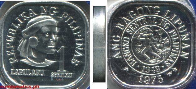 1975 FM 1 Sentimo Proof Ang Bagong Lipunan Series Coin