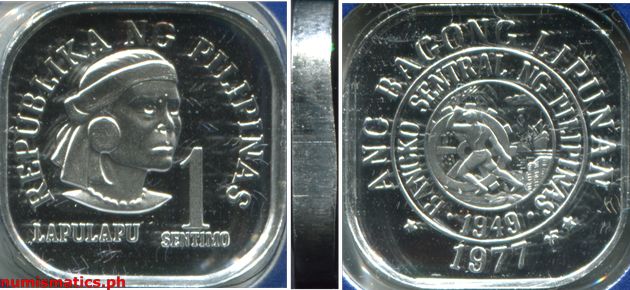 1977 FM 1 Sentimo Proof Ang Bagong Lipunan Series Coin