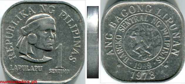 1978 1 Sentimo Ang Bagong Lipunan Series Coin