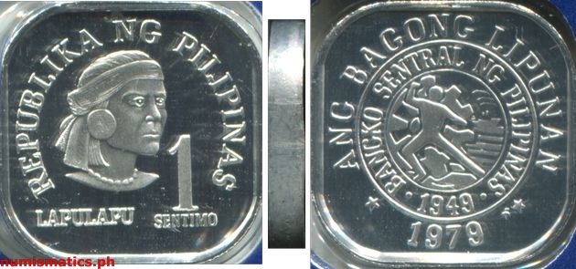 1979 FM 1 Sentimo Proof Ang Bagong Lipunan Series Coin