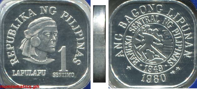 1980 FM 1 Sentimo Proof Ang Bagong Lipunan Series Coin