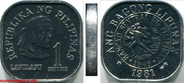 1981 FM 1 Sentimo Brilliant Uncirculated Ang Bagong Lipunan Coin