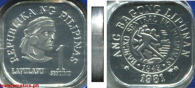 1981 FM 1 Sentimo Proof Ang Bagong Lipunan Series Coin