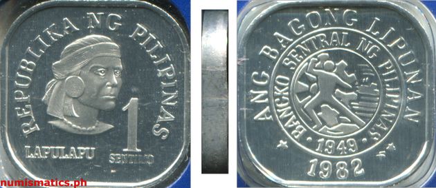 1982 FM 1 Sentimo Proof Ang Bagong Lipunan Series Coin