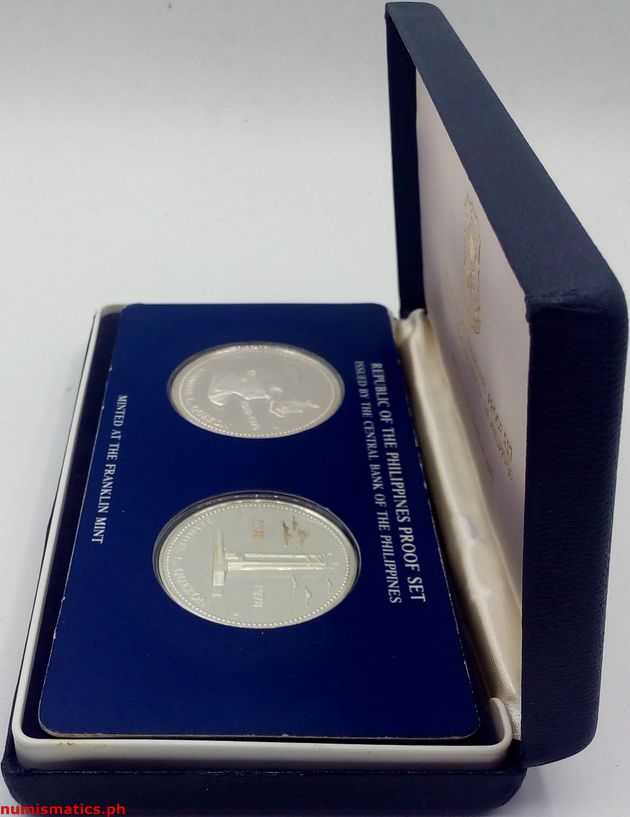 1978 (2) Manuel L. Quezon Proof Coin Set Box Side 1