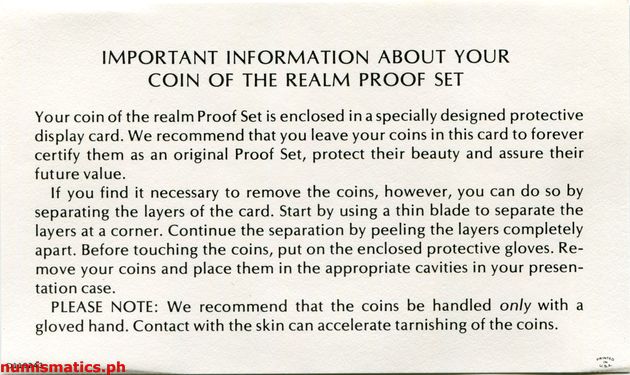 1982 (7) Proof Coin Set Literature 3