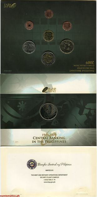 2009 60 Central Banking in the Philippines 7 Coin Set