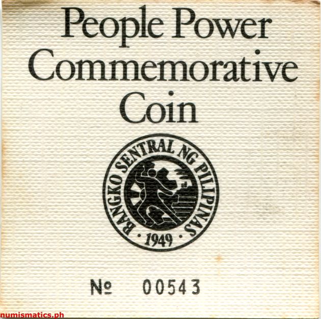 1988 500 Piso People Power Revolution Commemorative Coin Literature 1