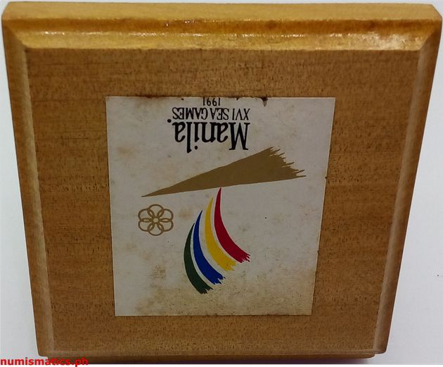 1991 150 Piso Manila XVI Southeast Asian Games Commemorative Coin Box 3