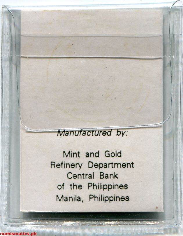 1992 5 Piso 30th Chess Olympiad Manila Commemorative Coin Packaging Reverse