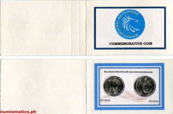 2016 1 Piso Horacio dela Costa 100 Years BSP Butuan Recirculation Program Commemorative Coin