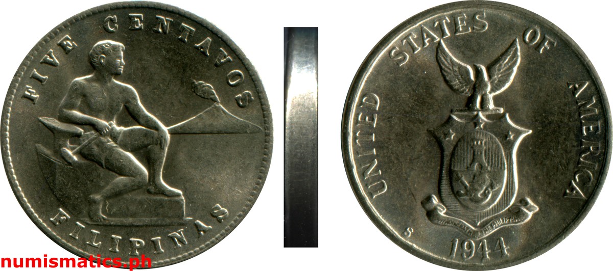 1944 S Five Centavos Commonwealth Issues Coin