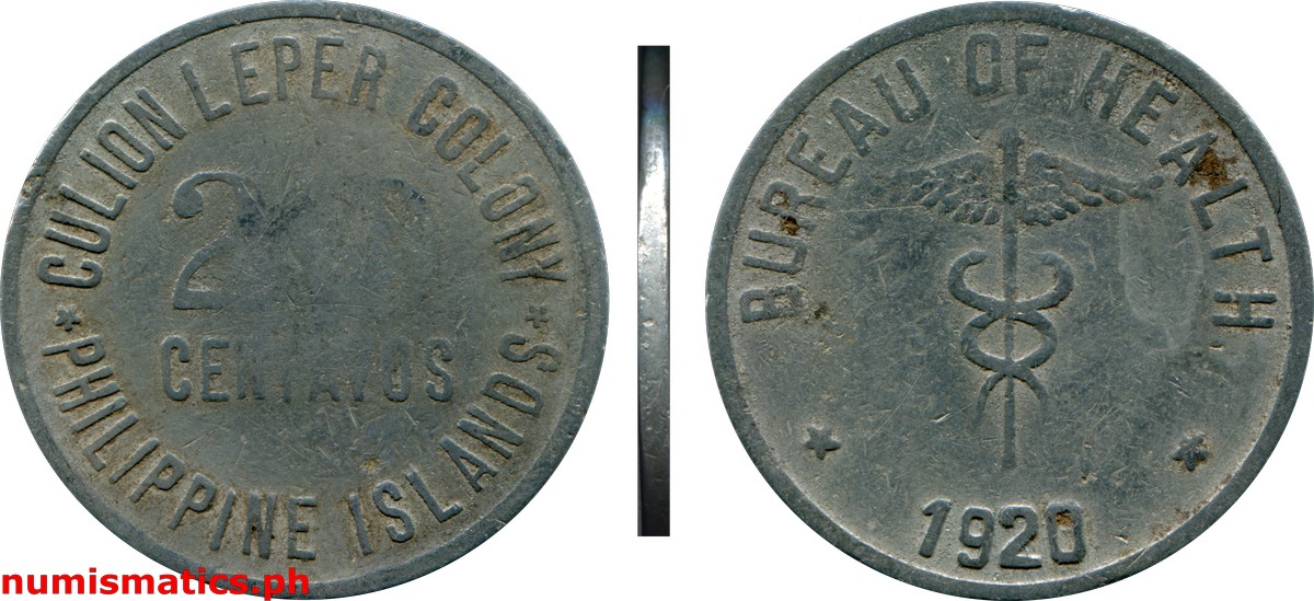 1920 20 Centavos Culion Leper Colony Coin