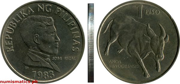 1983 1 Piso Flora and Fauna Series Coin