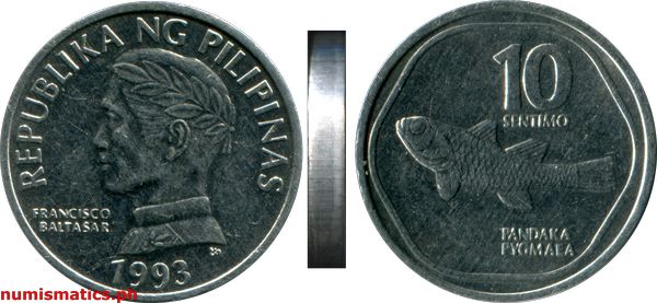 1993 10 Sentimo Flora and Fauna Series Coin