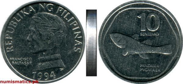 1994 10 Sentimo Flora and Fauna Series Coin