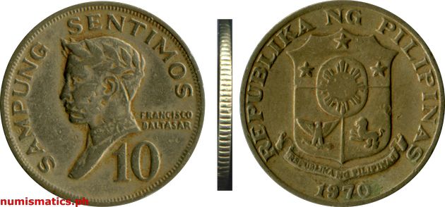 1970 10 Sentimos Pilipino Series Coin