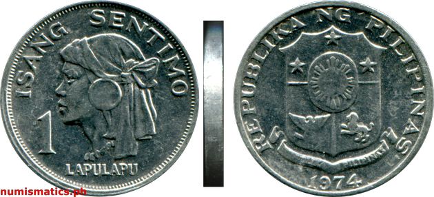 1974 1 Sentimo Pilipino Series Coin