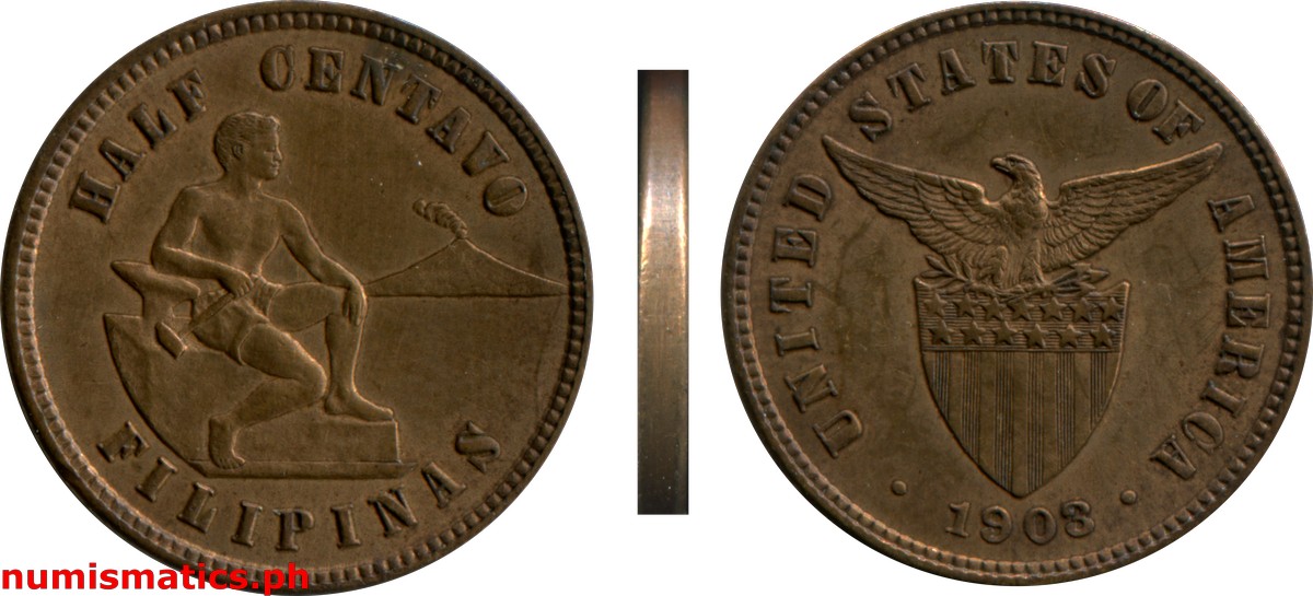 1903 1/2 Half Centavo Under U.S. Sovereignty Series Coin