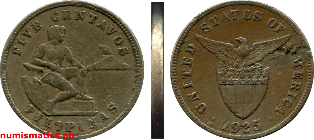 1925 M Five Centavos Under U.S. Sovereignty Coin