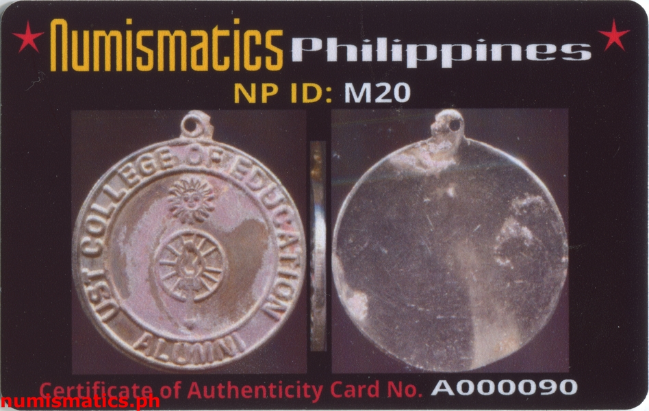 UST College of Education Alumni Medal A000090 Card Obverse