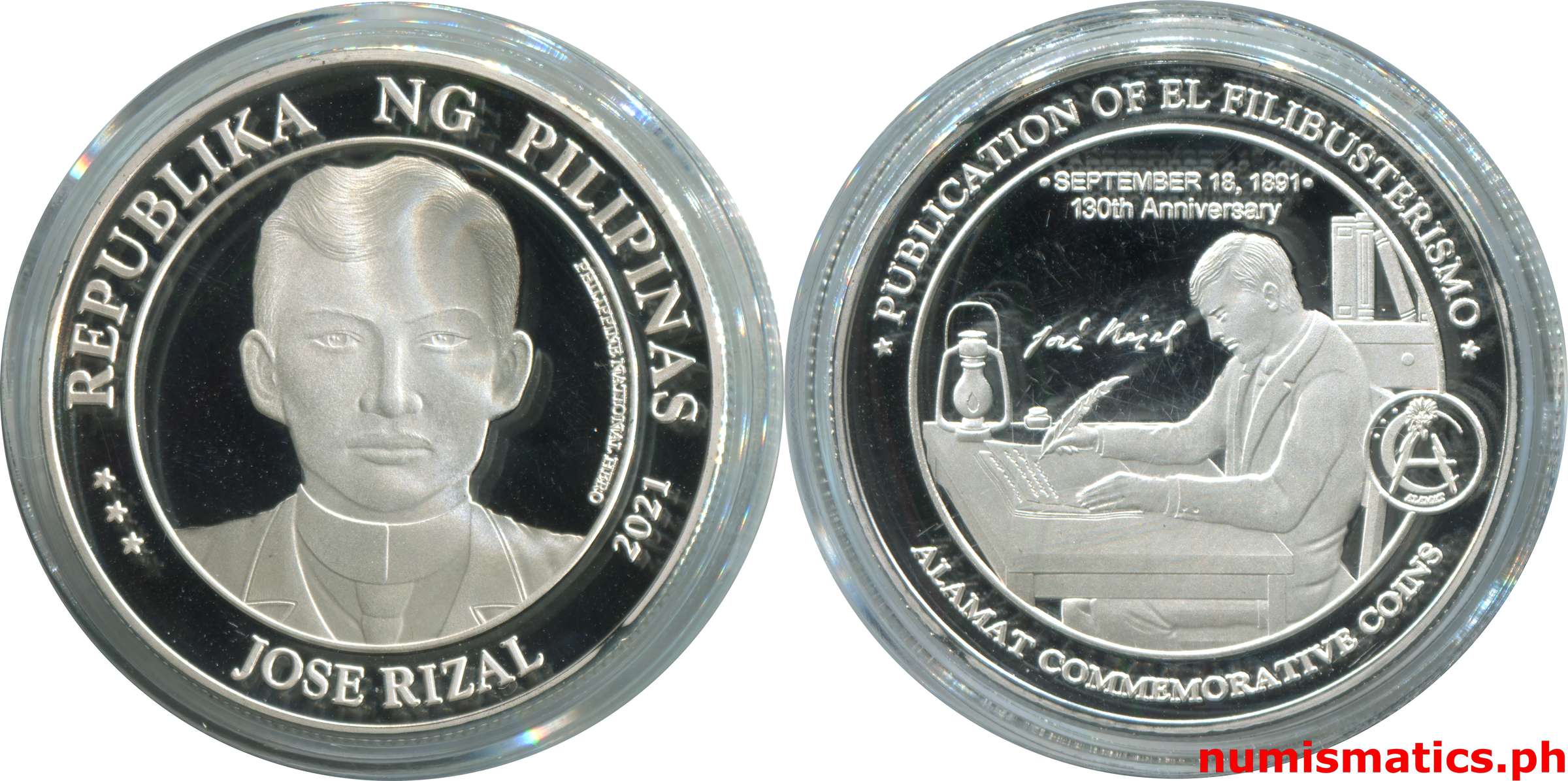 2021 Jose Rizal Publication of El Filibusterismo Medal Capsule