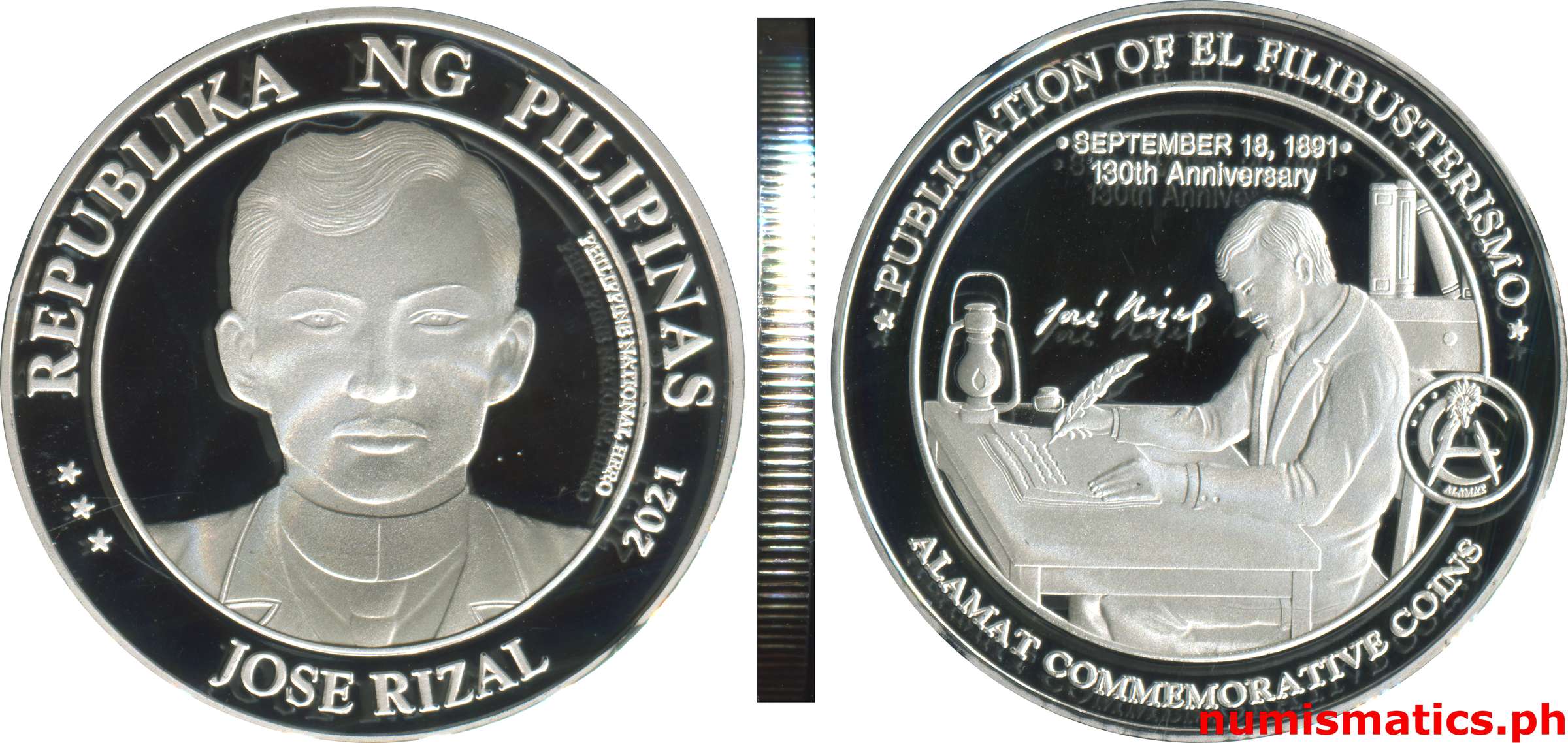 2021 Jose Rizal Publication of El Filibusterismo Medal