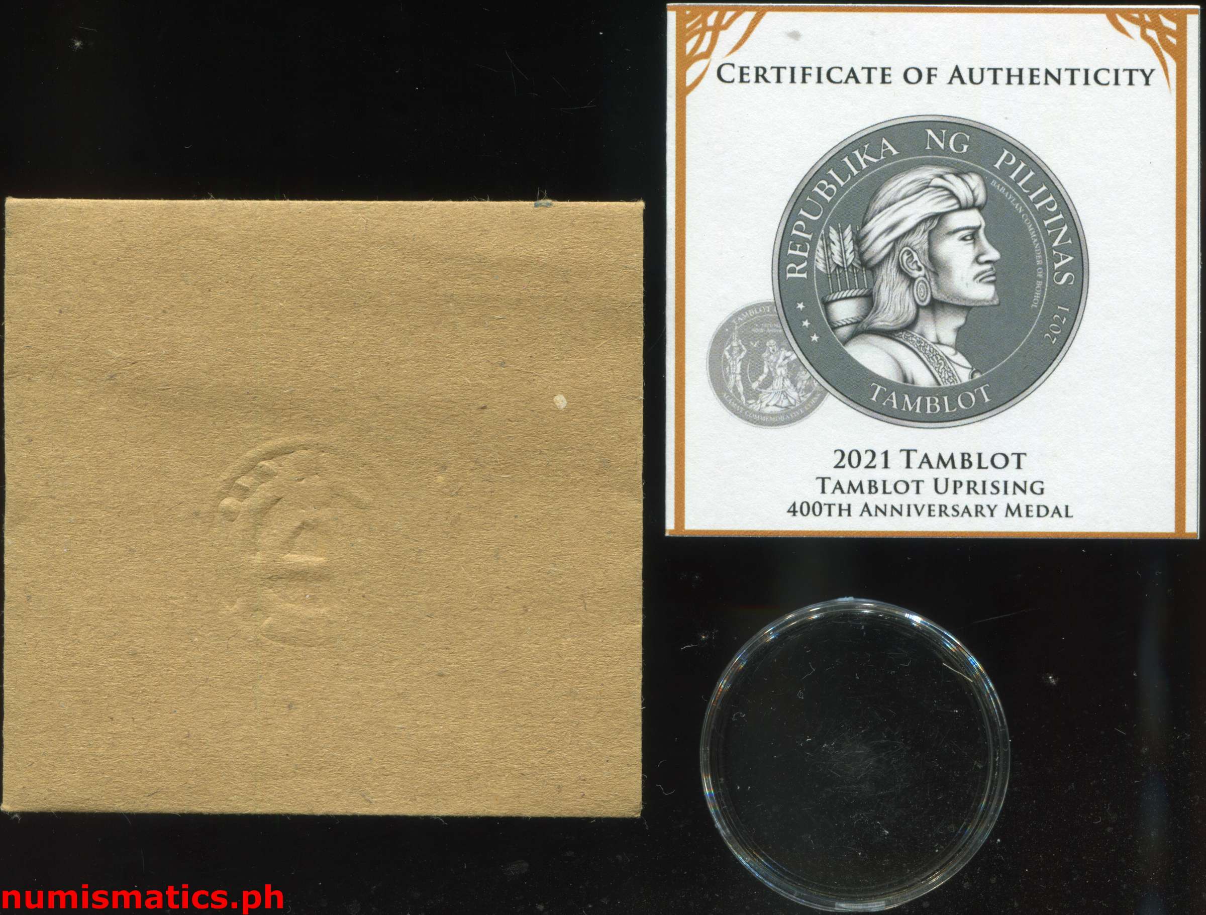 2021 Tamblot - Tamblot Uprising 400th Anniversary Medal A000210 Packaging