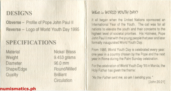 1995 Papal Visit Pope John Paul II Commemorative A000003 Literature 2