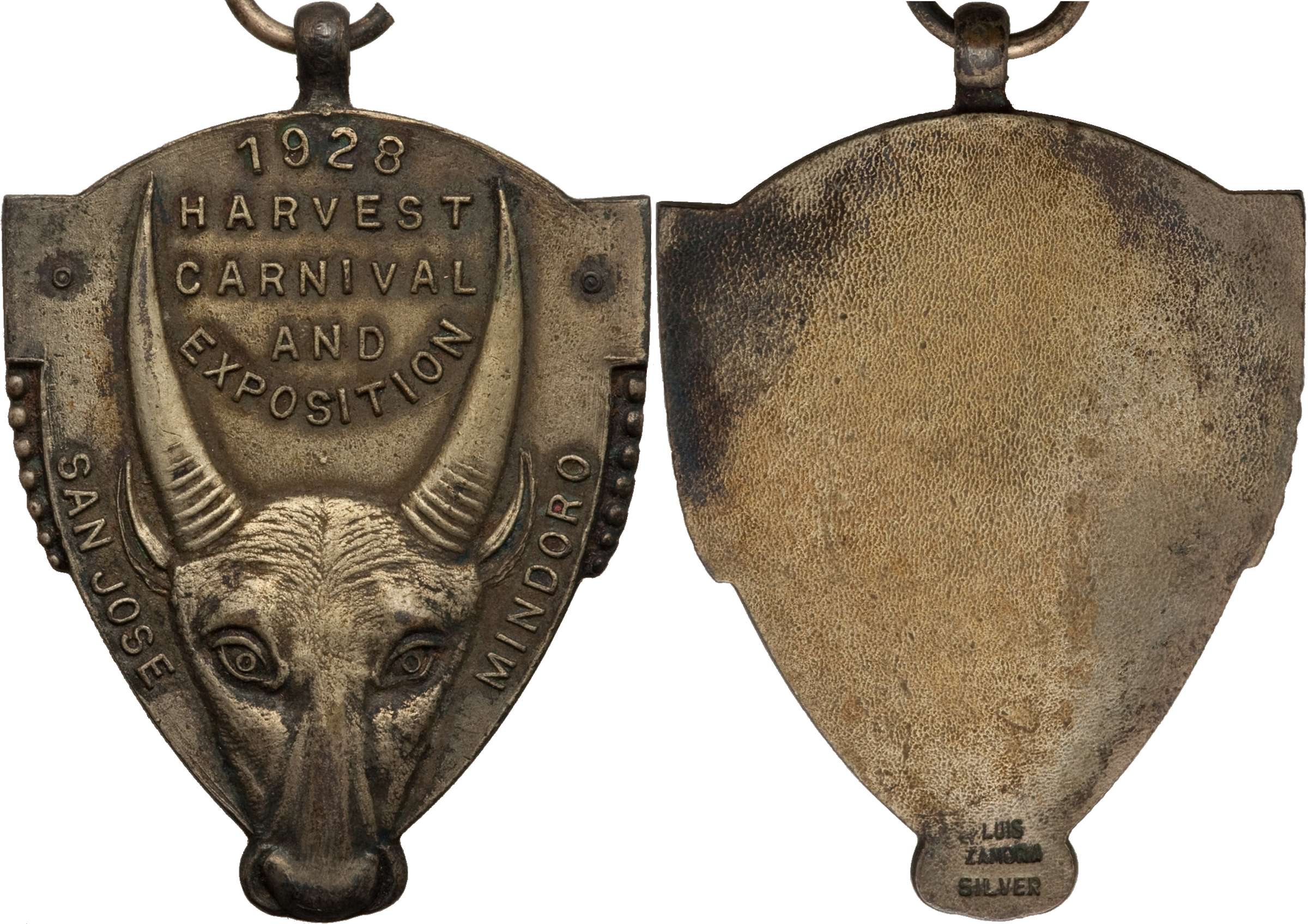 1928 Harvest Carnival and Exposition San Jose Mindoro Medal Silver