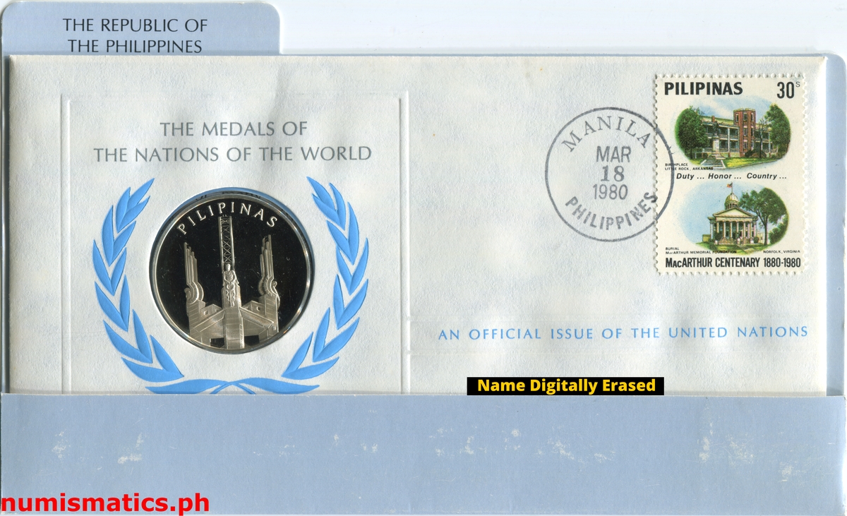 1980 Pilipinas The Medals of the Nations of the World First Edition Medal Package