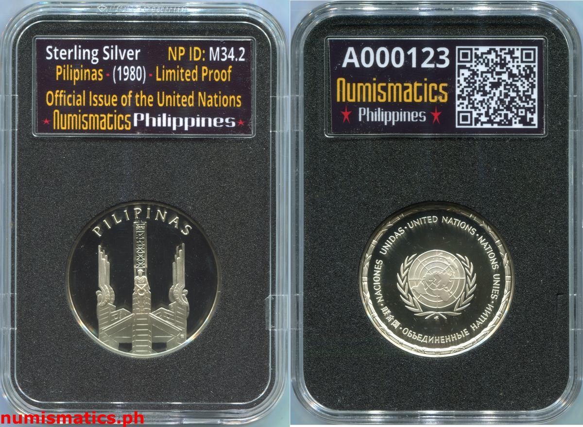 1980 Pilipinas The Medals of the Nations of the World Limited Edition Medal A000123 Slab