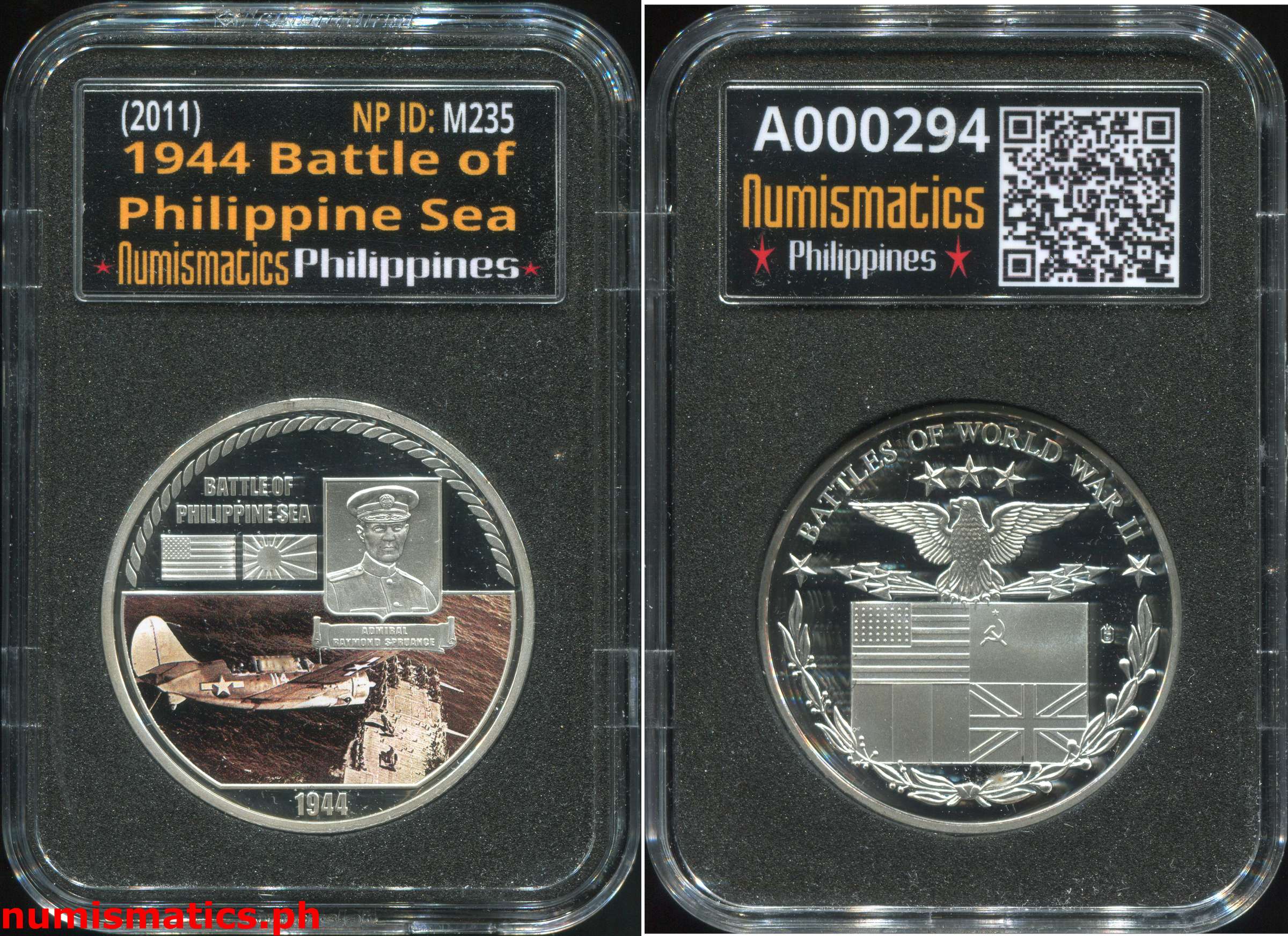 (2011) 1944 Battle of Philippine Sea Medal A000294 Slab