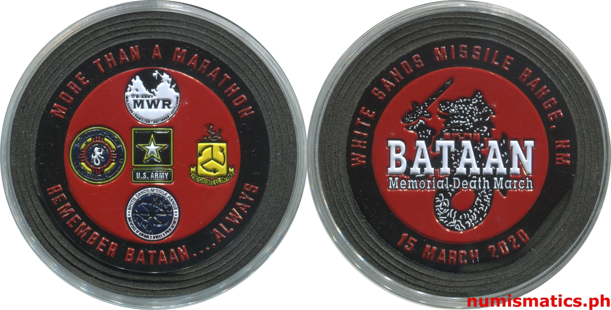 2020 Remember Bataan Always Bataan Memorial Death March Challenge Coin A000184 Capsule