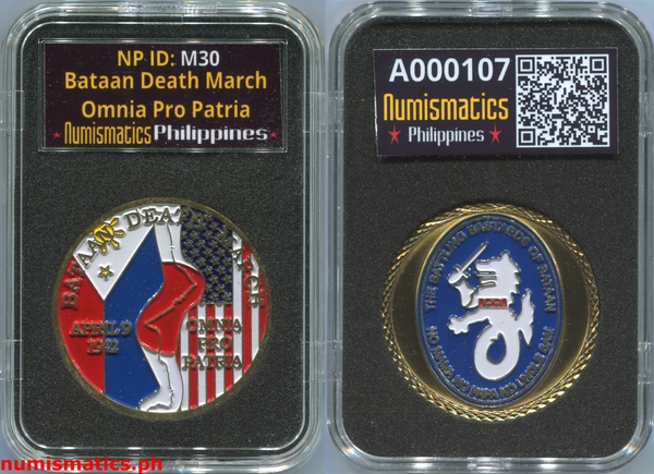 Bataan Death March Omnia Pro Patria Challenge Coin A000107 Slab