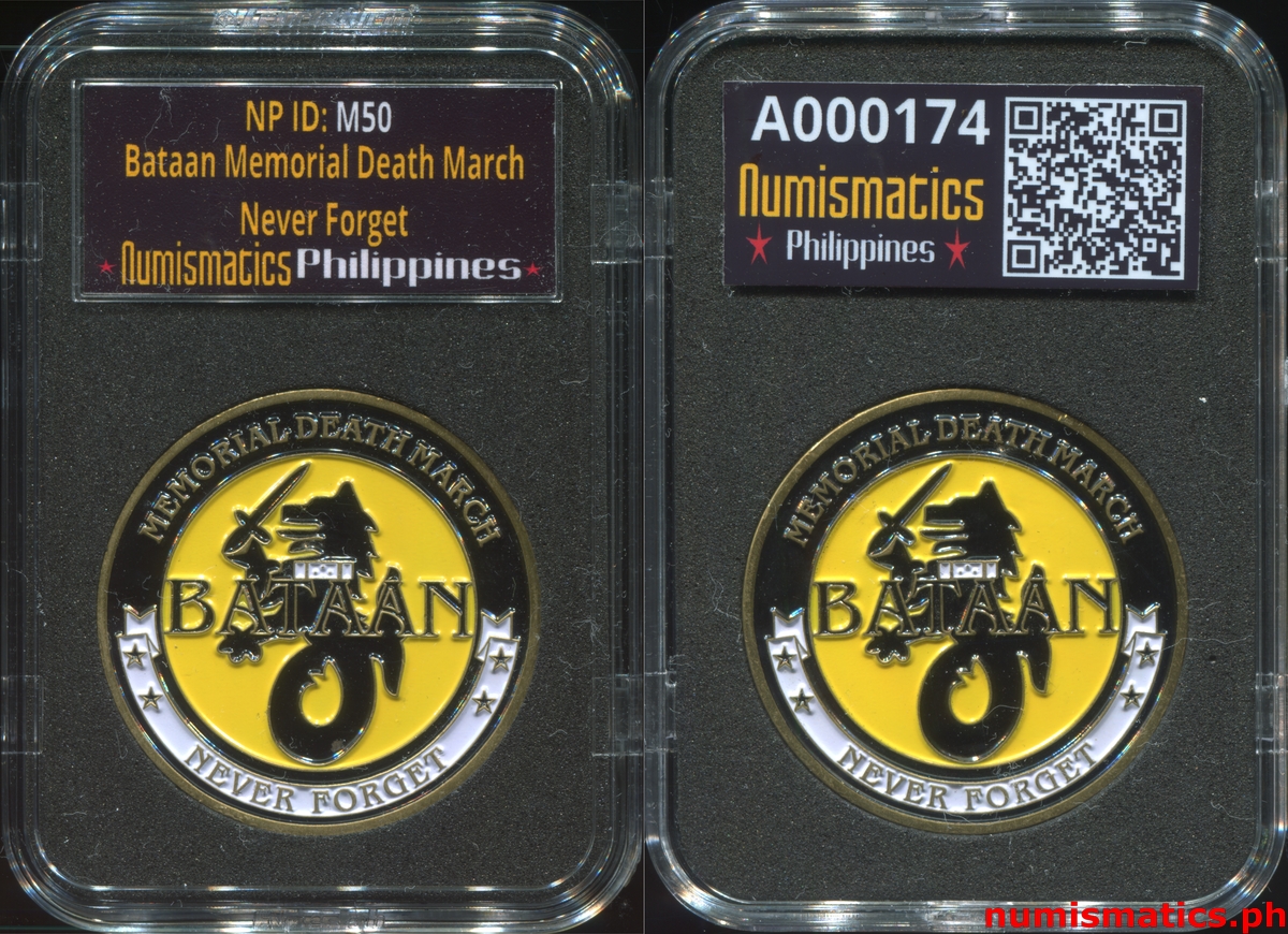 Bataan Memorial Death March - Never Forget Challenge Coin A000174 Slab