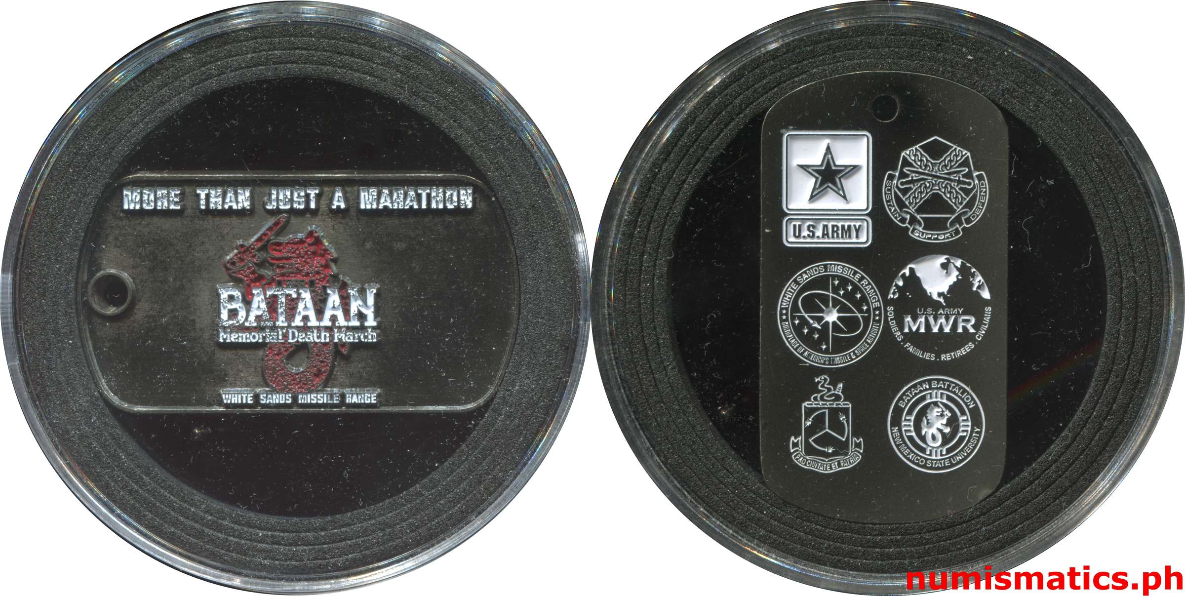 2020 Remember Bataan Always Bataan Memorial Death March Tag Medal A000256 Capsule